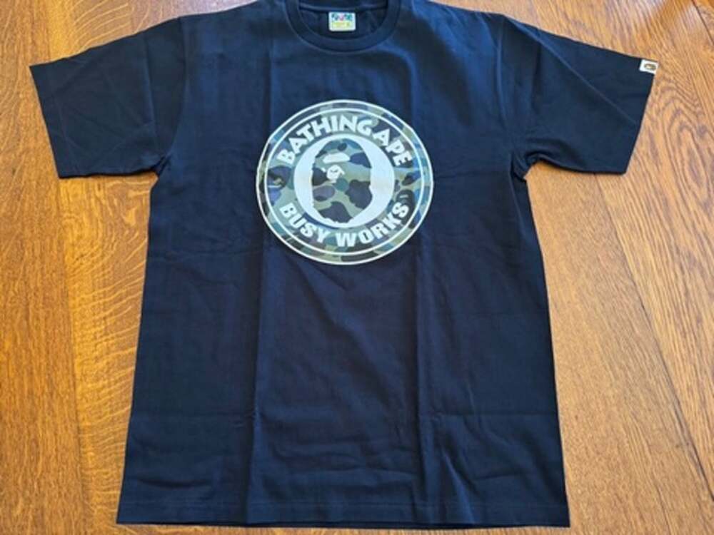 NIB BAPE ABC Camo Busy Works Tee Green/Blk in Large/XLarge